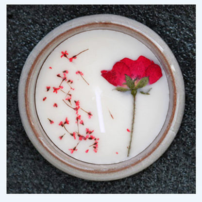 Flower Aromatherapy Candle Soy Wax Home Decorative Scented Candles Birthday Wedding Party Home Decoration Aroma Candles in A Jar