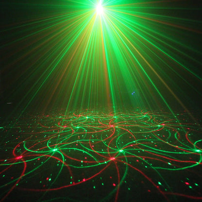 ESHINY Mini 4in1 Pattern Effect R&amp;G Audio Star Whirlwind Laser Projector Stage Disco DJ Club Bar KTV Family Party Light Show P14