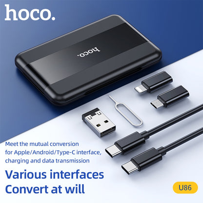 Hoco 6 in 1 Multifunctional Phone Charge Cable Kit For iPhone 14 13 12 Pro Max Micro USB Cable Type C Adapter Fast Charger Cable