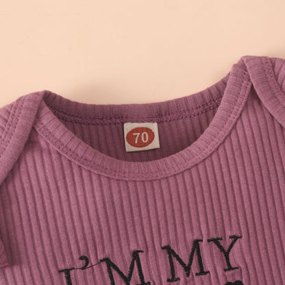 2022-02-16 Lioraitiin 0-24M Newborn Infant Baby Girl 3Pcs Summer Clothing Set Short Sleeve Letter Printed Bodysuit Top Shorts