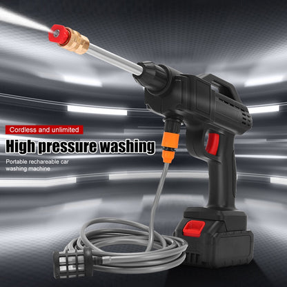 21V Cordless High Pressure Car Washer Spray Water Gun Portable Car Washing Pressure Cleaner Garden House Cleaning Machine