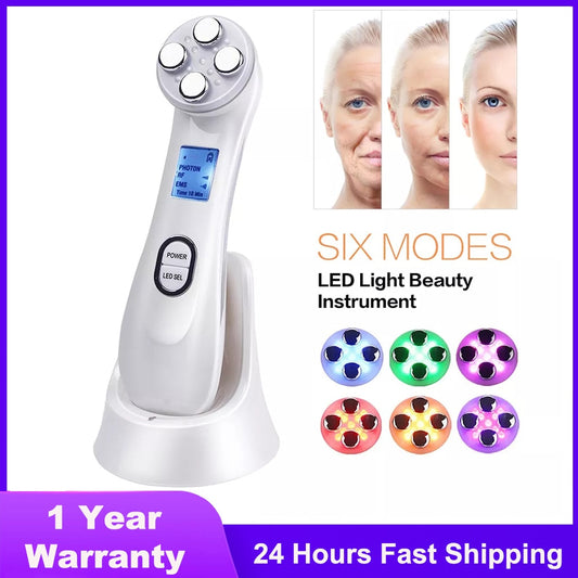 5 in 1 Mesotherapy Electroporation RF Radio Frequency Facial Beauty Device Face Lifting Face Care Skin Tightening Rejuvenation