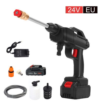 21V Cordless High Pressure Car Washer Spray Water Gun Portable Car Washing Pressure Cleaner Garden House Cleaning Machine