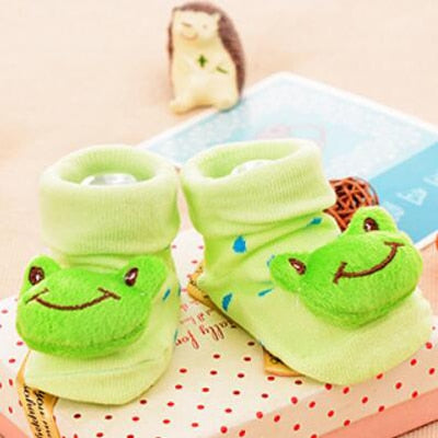 1 Pair 0-16 Month Socks with Printed for Newborns Baby Children's Clothes Stuff Boys Girls Slippers Infant Shoes Kids Socks