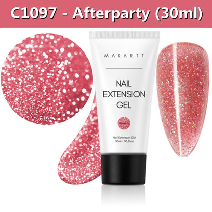 Makartt Poly Nail Gel, 50ML Clear / Pink / Nude Nature Nail Extension Gel Glitter Builder Nail Gel Fall Trendy DIY Nail Art