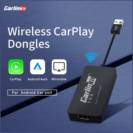 Hot Sale CarlinKit USB Wireless CarPlay Dongle Wired Android Auto AI Box Mirrorlink Car Multimedia Player Bluetooth Auto Connect