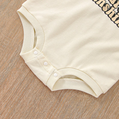 2022-08-08 Lioraitiin  0-24M Newborn Infant Baby Boy Girl 2Pcs Autumn Bodysuit Long Sleeve Sunshine Letter Printed Jumpsuit