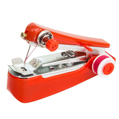 1pc Portable Mini Manual Sewing Machine Simple Operation Sewing Tools Handheld Apparel Cloth Fabric Handy Quick Needlework Tool