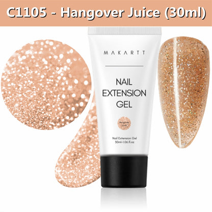 Makartt Poly Nail Gel, 50ML Clear / Pink / Nude Nature Nail Extension Gel Glitter Builder Nail Gel Fall Trendy DIY Nail Art
