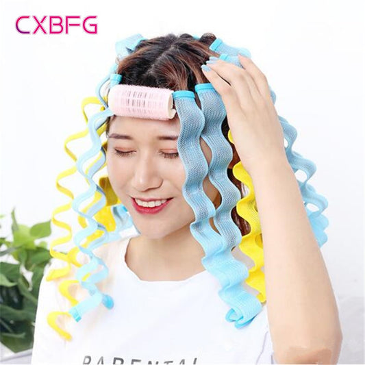 12pcs Heatless Hair Curler No Heat Hair Rollers Soft Curls Curling Rod Roller Sticks Perm Rods Wave Formers Hair Styling Tools