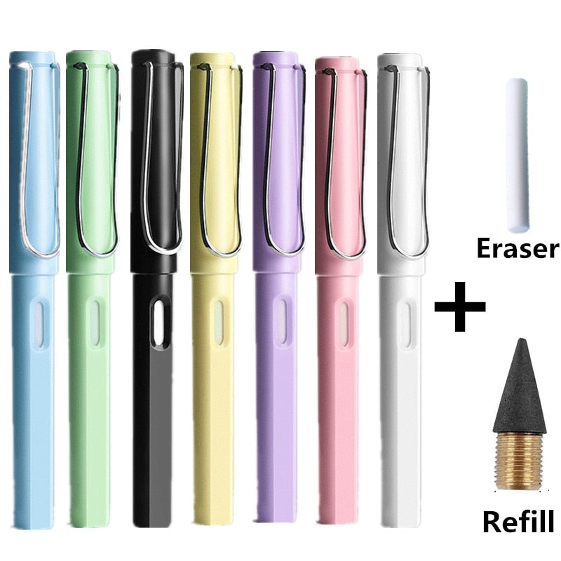 Premium Automatic Infinity Pencil Black Without Sharpening High Tech Mechanical Pencil for Children's School Stationery Supplies