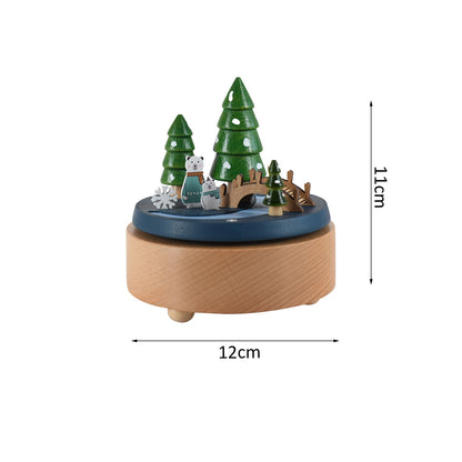 Music Box For Girls 7 Kinds Wooden Music Box Christmas With Comfortable Touching Music Box For Boys Men Women Kids Toddler
