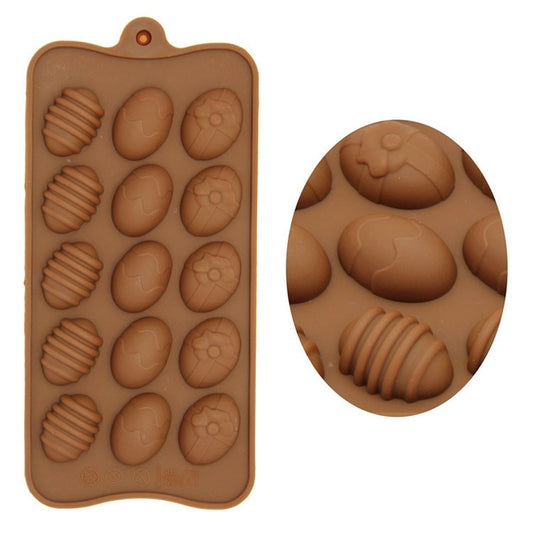 15 Holes Easter Eggs Chocolate Molds Silicone Cake Molds Bakeware DIY Handmade Baking Dish Party Supplies Kitchen Cake Tools