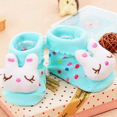 1 Pair 0-16 Month Socks with Printed for Newborns Baby Children's Clothes Stuff Boys Girls Slippers Infant Shoes Kids Socks