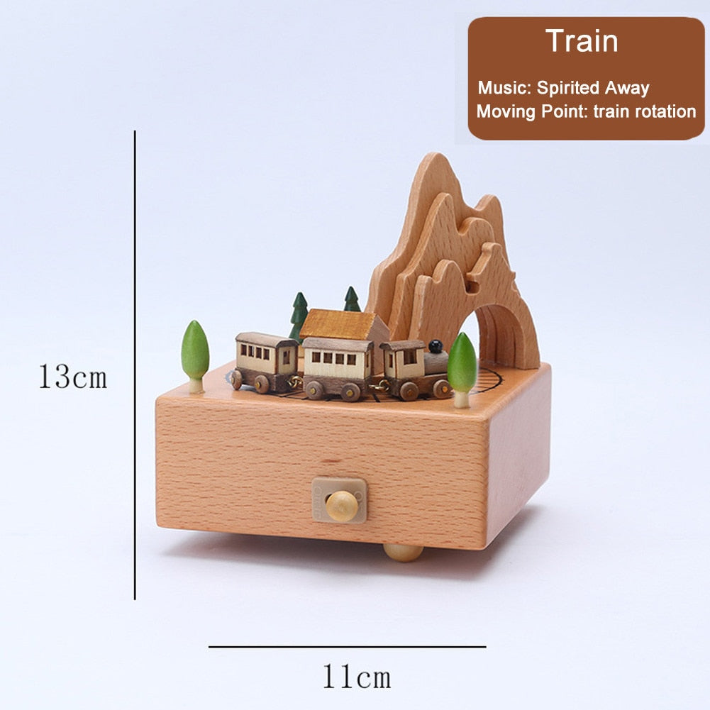 Music Box For Girls 7 Kinds Wooden Music Box Christmas With Comfortable Touching Music Box For Boys Men Women Kids Toddler