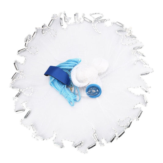 American Saltwater Fishing Cast Net 4ft/6ft/8ft Radius with Heavy Duty Zinc Sinker &amp; Aluminum Disc For Bait Fish