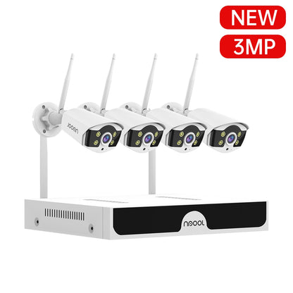 Jooan 10CH NVR 3MP 5MP Wireless CCTV System Waterproof Outdoor P2P WiFi IP Security Camera System Video Surveillance Kit NVR Set