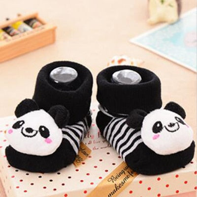 1 Pair 0-16 Month Socks with Printed for Newborns Baby Children's Clothes Stuff Boys Girls Slippers Infant Shoes Kids Socks