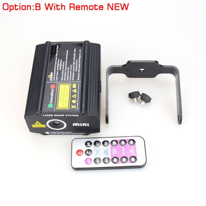 ESHINY Mini 4in1 Pattern Effect R&amp;G Audio Star Whirlwind Laser Projector Stage Disco DJ Club Bar KTV Family Party Light Show P14