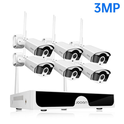 Jooan 10CH NVR 3MP 5MP Wireless CCTV System Waterproof Outdoor P2P WiFi IP Security Camera System Video Surveillance Kit NVR Set