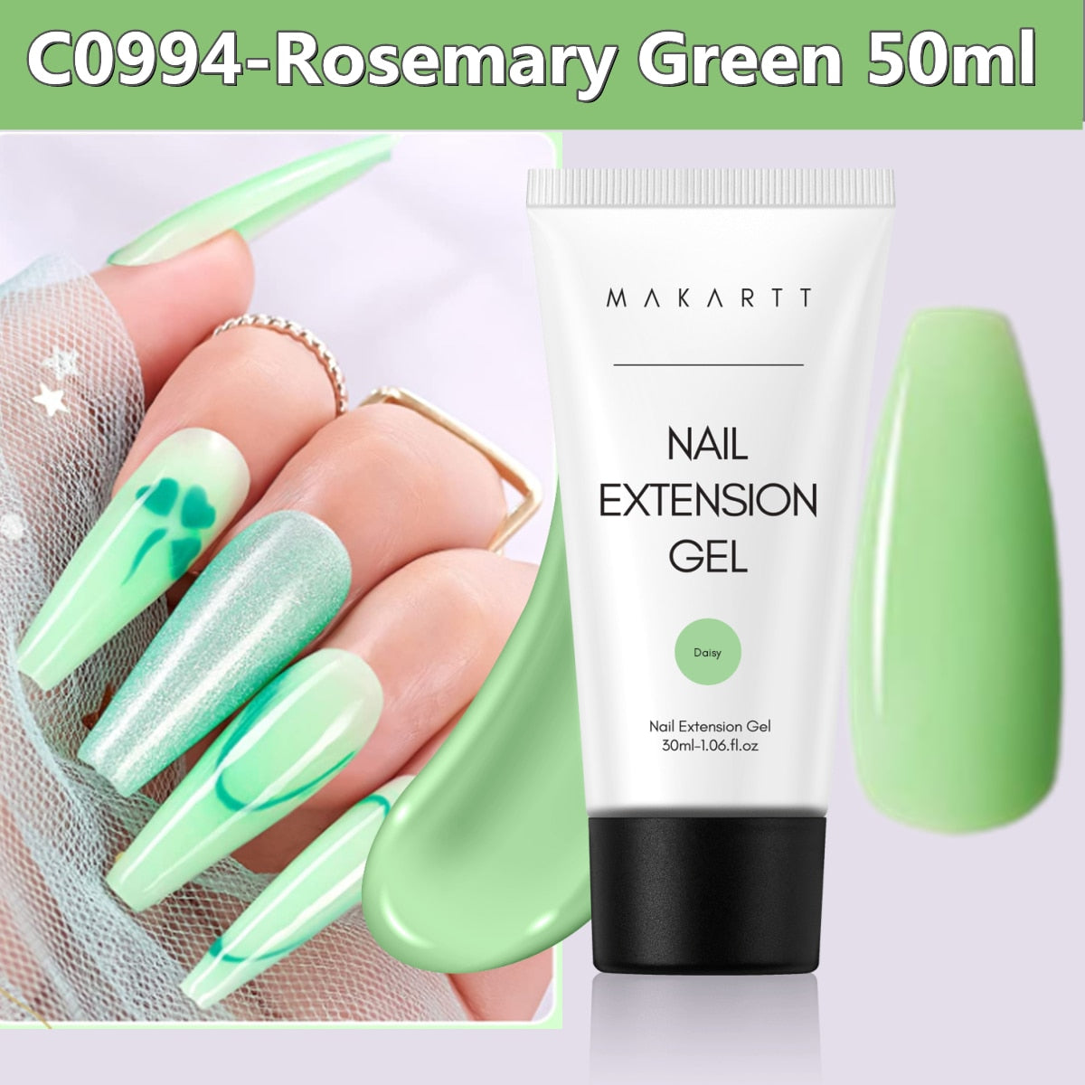 Makartt Poly Nail Gel, 50ML Clear / Pink / Nude Nature Nail Extension Gel Glitter Builder Nail Gel Fall Trendy DIY Nail Art
