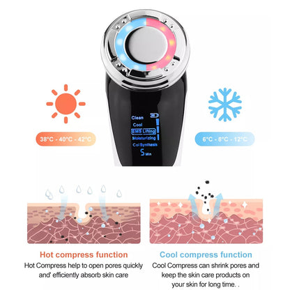 7in1 RF&amp;EMS Radio Mesotherapy Electroporation lifting Beauty LED Photon Face Skin Rejuvenation Remover Wrinkle Radio Frequency