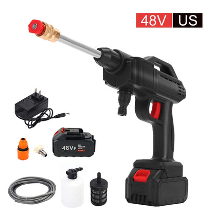 21V Cordless High Pressure Car Washer Spray Water Gun Portable Car Washing Pressure Cleaner Garden House Cleaning Machine
