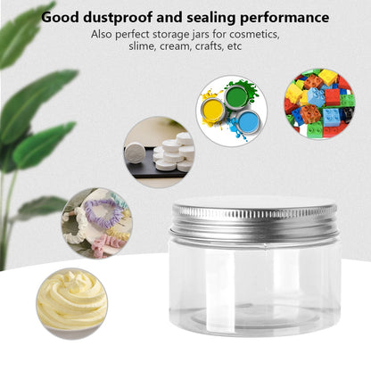 20pcs 30/50/60/80/100/120/150ml Empty Plastic Clear Cosmetic Jars Makeup Container Clear Jar Face Cream Sample Pot Container