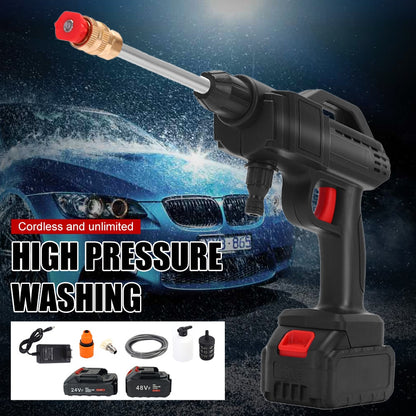 21V Cordless High Pressure Car Washer Spray Water Gun Portable Car Washing Pressure Cleaner Garden House Cleaning Machine