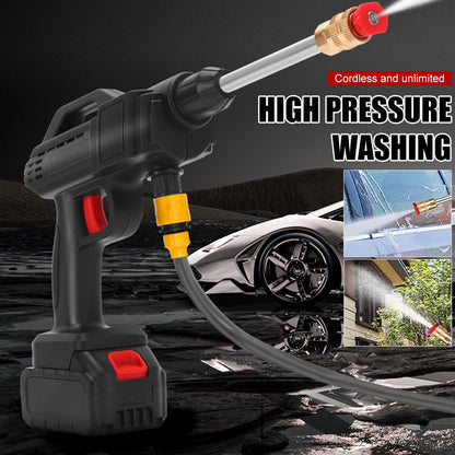 21V Cordless High Pressure Car Washer Spray Water Gun Portable Car Washing Pressure Cleaner Garden House Cleaning Machine