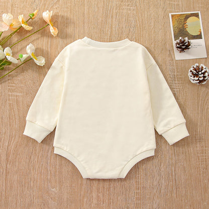 2022-08-08 Lioraitiin  0-24M Newborn Infant Baby Boy Girl 2Pcs Autumn Bodysuit Long Sleeve Sunshine Letter Printed Jumpsuit