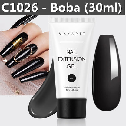 Makartt Poly Nail Gel, 50ML Clear / Pink / Nude Nature Nail Extension Gel Glitter Builder Nail Gel Fall Trendy DIY Nail Art