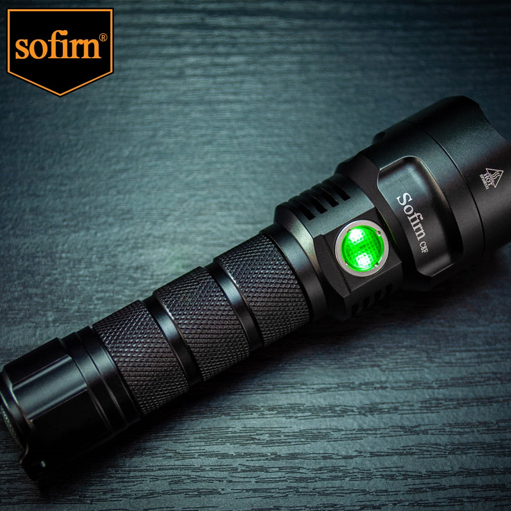 Sofirn New C8F 21700 Version Powerful LED flashlight Triple Reflector  XPL 3500lm Super Bright Torch with 4 Groups Ramping