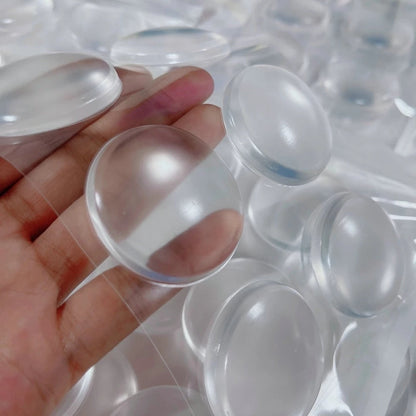 6/1pcs Door Handle Bumper Protective Plug Transparent Silicone Wall Protector Non-slip Round Door Stopper Muffler Self-adhesive