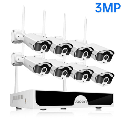 Jooan 10CH NVR 3MP 5MP Wireless CCTV System Waterproof Outdoor P2P WiFi IP Security Camera System Video Surveillance Kit NVR Set