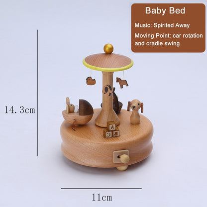 Music Box For Girls 7 Kinds Wooden Music Box Christmas With Comfortable Touching Music Box For Boys Men Women Kids Toddler