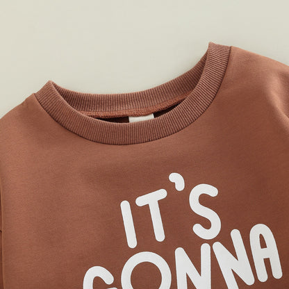 2022-08-30 Lioraitiin Toddler Baby Sweatshirt Rompers Letter Print Round Neck Long Sleeve Jumpsuit for Newborn Girl Boy