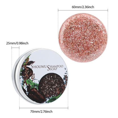 Polygonum Essence Hair Darkening Shampoo Soap Natural Organic Mild Formula Hair Shampoo Gray Hair Reverse Anti Loss Hair Care