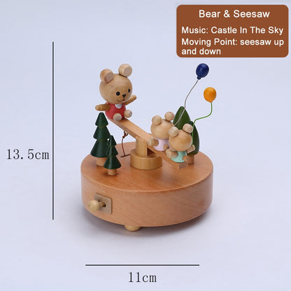 Music Box For Girls 7 Kinds Wooden Music Box Christmas With Comfortable Touching Music Box For Boys Men Women Kids Toddler