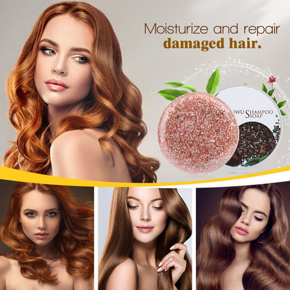 Polygonum Essence Hair Darkening Shampoo Soap Natural Organic Mild Formula Hair Shampoo Gray Hair Reverse Anti Loss Hair Care