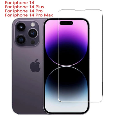 5PCS 9H Tempered Glass For iPhone 12 13 14 Mini X Xs Xr 11 Pro Max 7 8 6 6s Plus SE 2020 5 5s Screen Protector