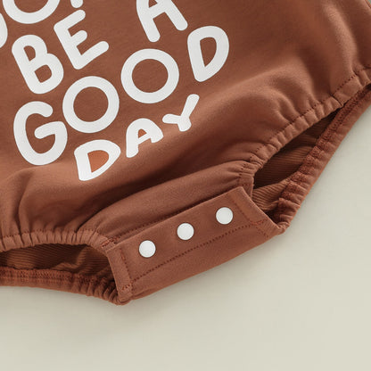 2022-08-30 Lioraitiin Toddler Baby Sweatshirt Rompers Letter Print Round Neck Long Sleeve Jumpsuit for Newborn Girl Boy