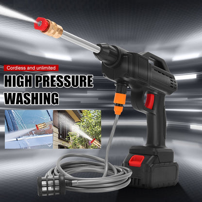 21V Cordless High Pressure Car Washer Spray Water Gun Portable Car Washing Pressure Cleaner Garden House Cleaning Machine