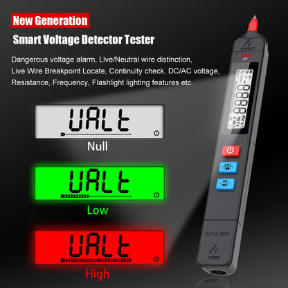 BSIDE New Voltage Detector Tester Non-contact Smart Electric pen NCV Live wire Continuity test Ohm Hz DC AC Digital Multimeter