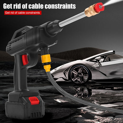 21V Cordless High Pressure Car Washer Spray Water Gun Portable Car Washing Pressure Cleaner Garden House Cleaning Machine