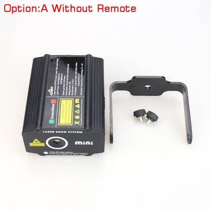 ESHINY Mini 4in1 Pattern Effect R&amp;G Audio Star Whirlwind Laser Projector Stage Disco DJ Club Bar KTV Family Party Light Show P14