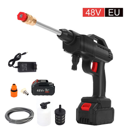 21V Cordless High Pressure Car Washer Spray Water Gun Portable Car Washing Pressure Cleaner Garden House Cleaning Machine