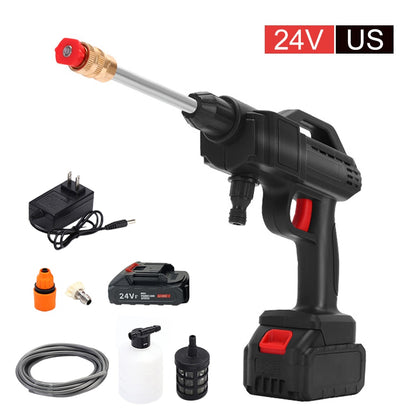21V Cordless High Pressure Car Washer Spray Water Gun Portable Car Washing Pressure Cleaner Garden House Cleaning Machine