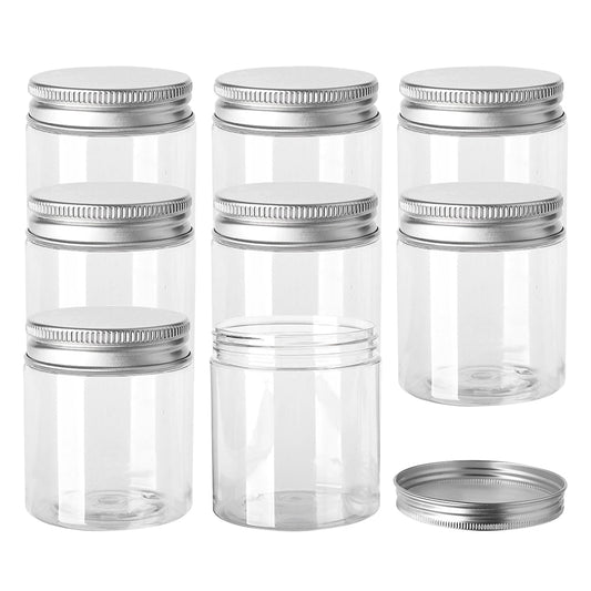 20pcs 30/50/60/80/100/120/150ml Empty Plastic Clear Cosmetic Jars Makeup Container Clear Jar Face Cream Sample Pot Container