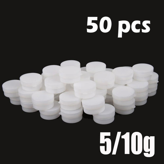 50pcs 5/10g Jars For Cosmetics Empty Cosmetic Pot Mini Makeup Jar Pots Small Cosmetic Box Containers Eyeshadow Lip Balm Jar Pots